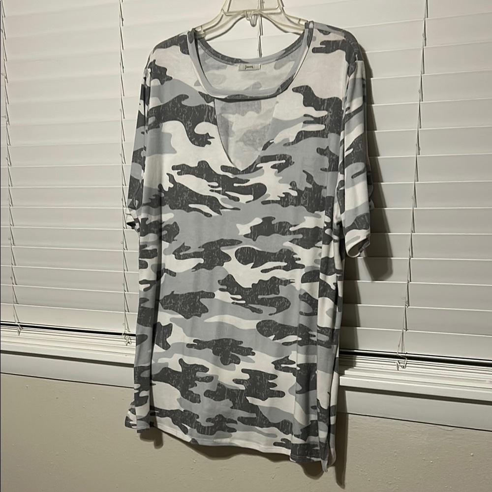 Gray Camouflage T-Shirt